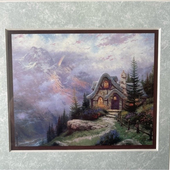 Thomas Kinkade Sweetheart Cottages Matted and Framed Accent Print with COA - Picture 8 of 13